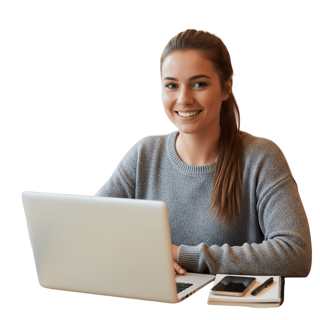 laptop with girl